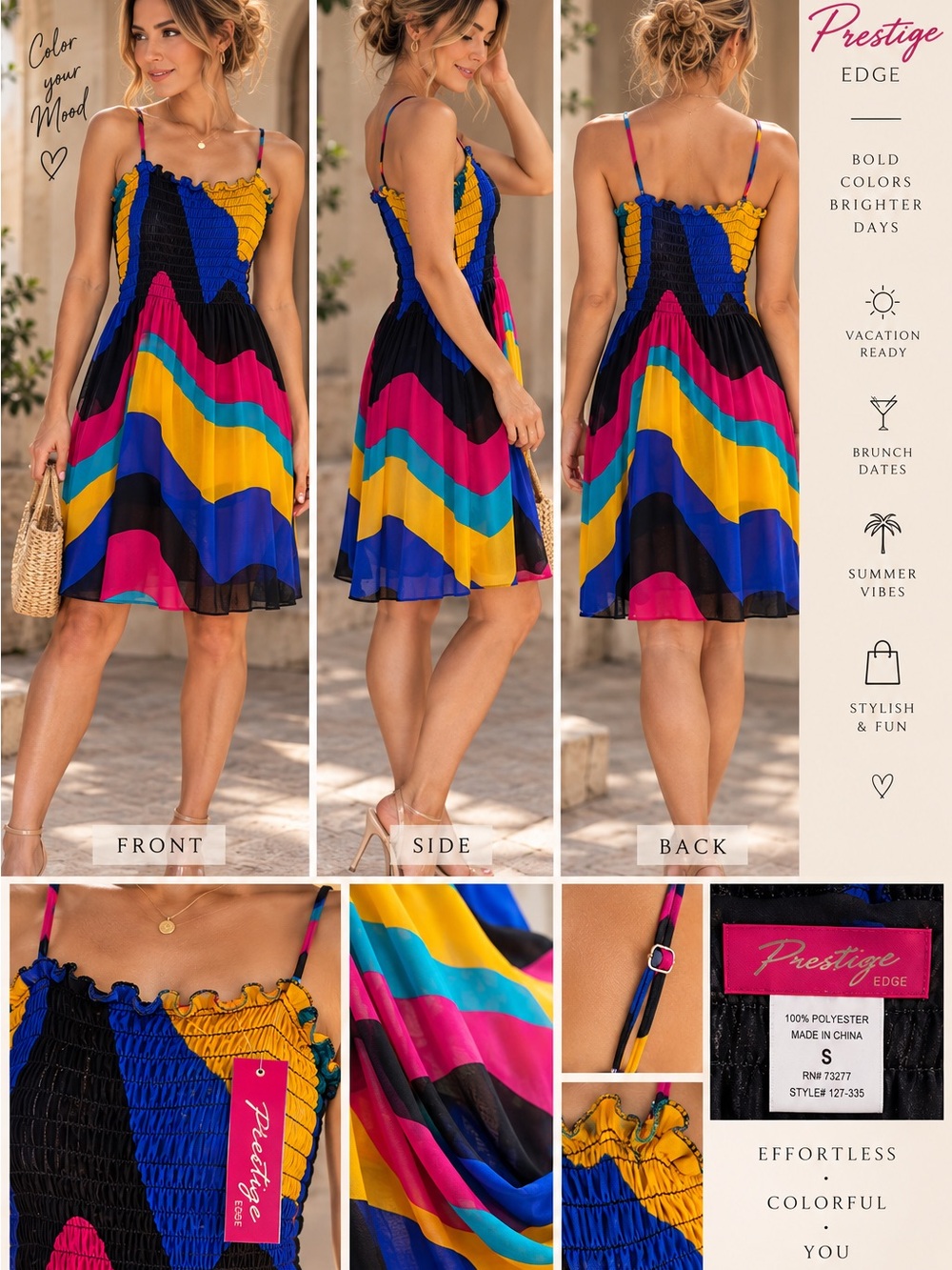 Vibrant Multi-Color Chevron Maxi Skirt